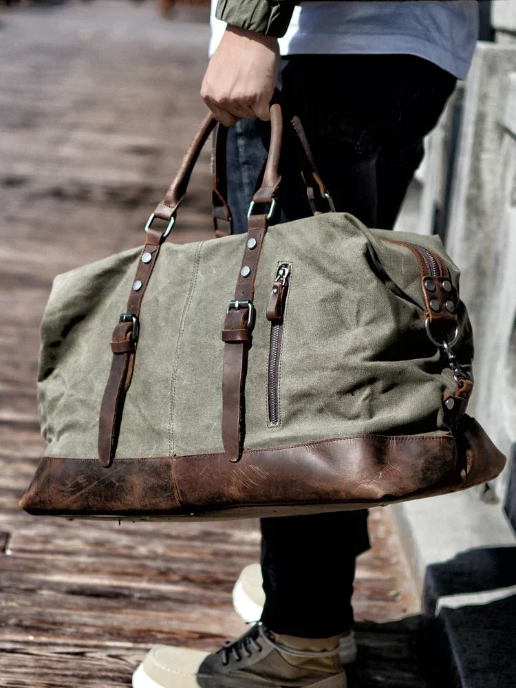 Bolso de Viaje Nate | Lona y Cuero