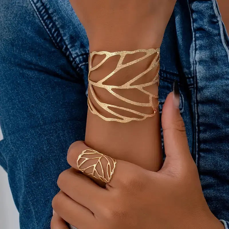 Hada | Pulsera vintage con diseño de hojas