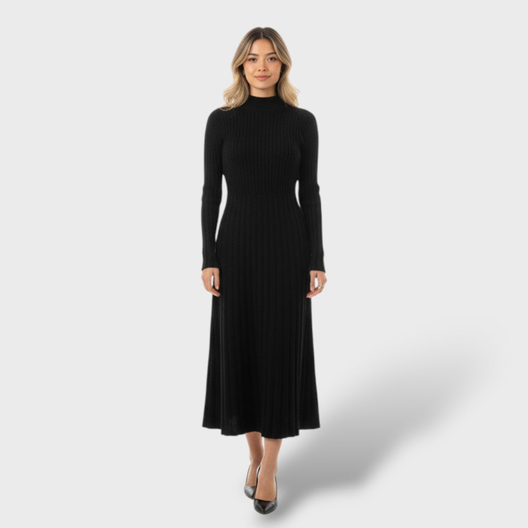 Lita | Vestido de Lana Merino Cuello Alto Mujer