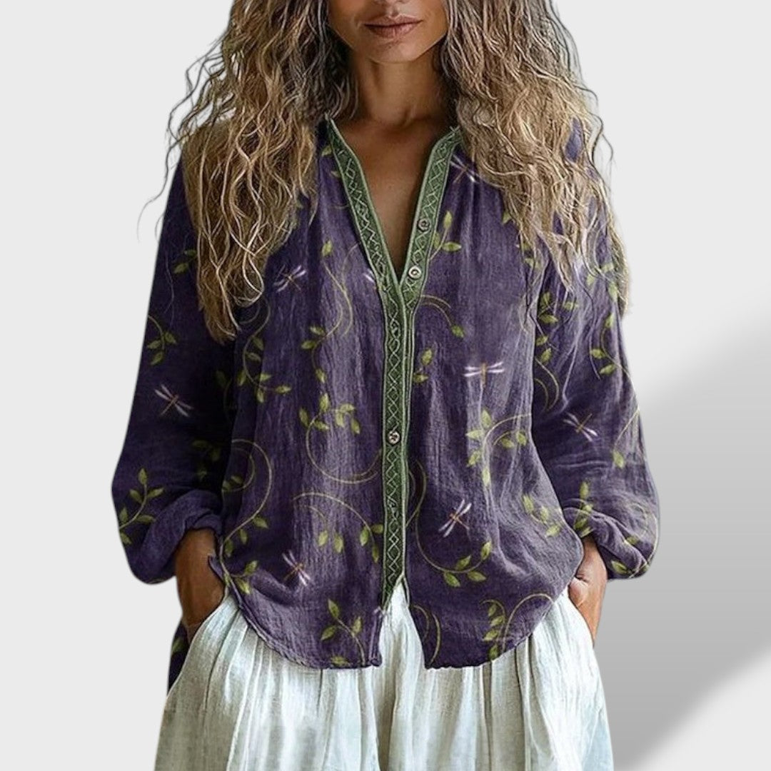 Ludmila | Blusa Vintage Hojas