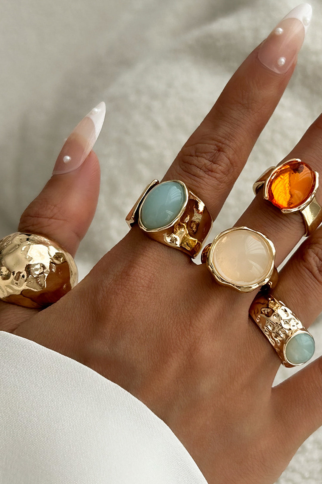 Conjunto de Anillos Abiertos con Strass