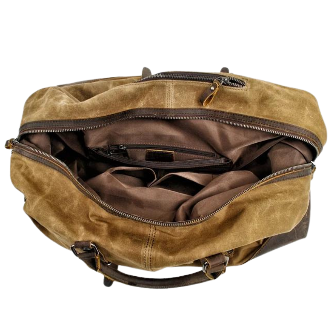 Bolso de Viaje Nate | Lona y Cuero