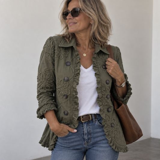 Susana | Chaqueta Bordada con Volantes