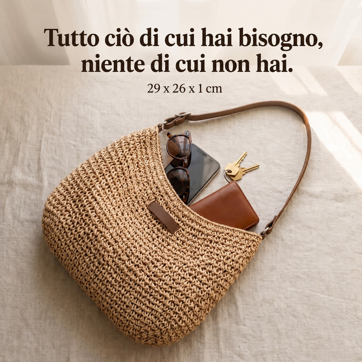 SIMONA | Bolso trenzado elegante.