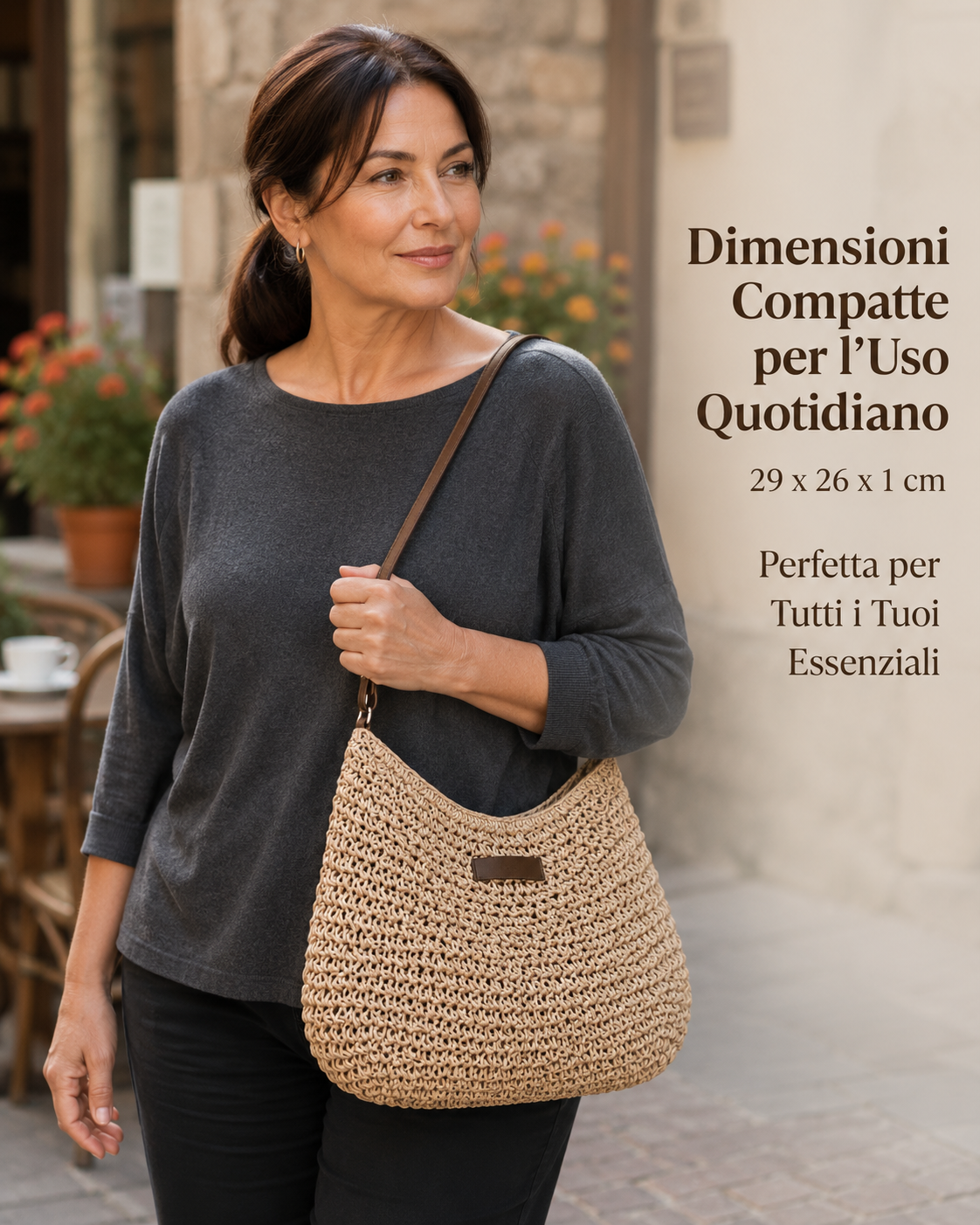SIMONA | Bolso trenzado elegante.
