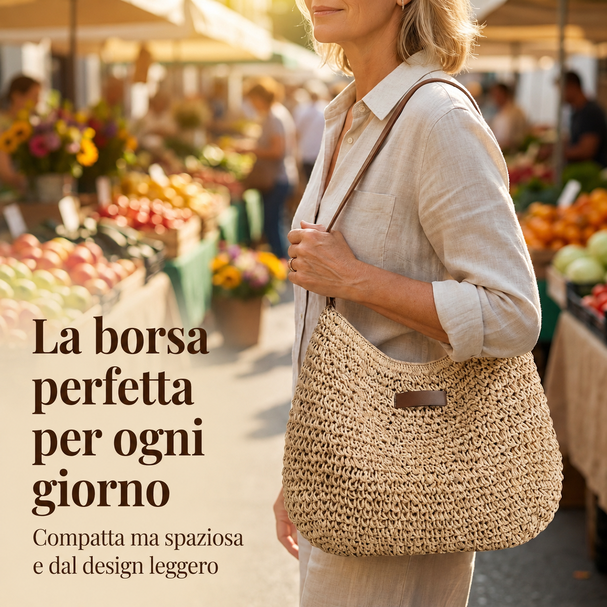 SIMONA | Bolso trenzado elegante.