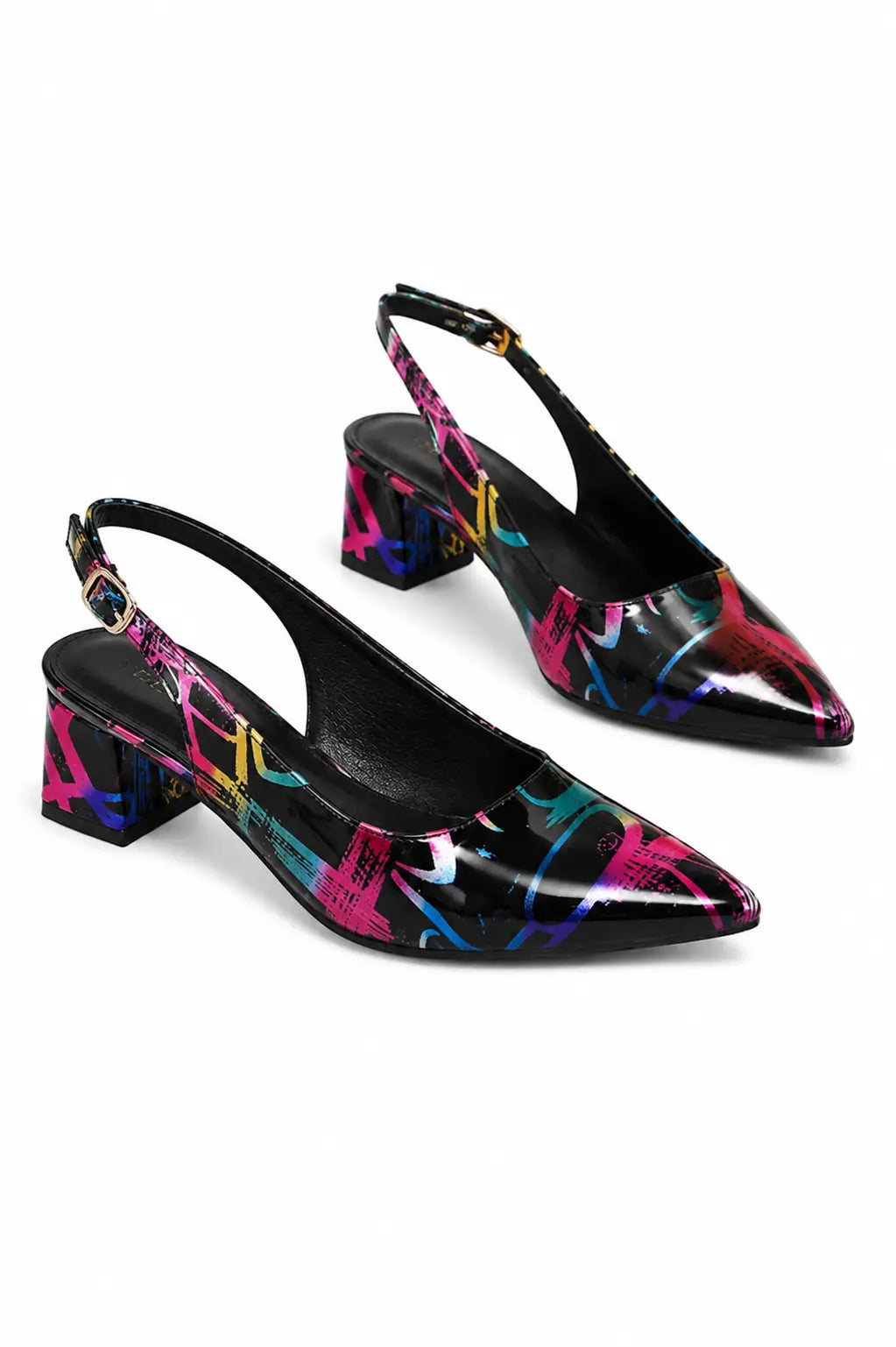 Karthleen™ | Tacones Gruesos con Estampado Geométrico