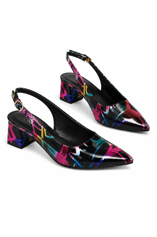 Karthleen™ | Tacones Gruesos con Estampado Geométrico