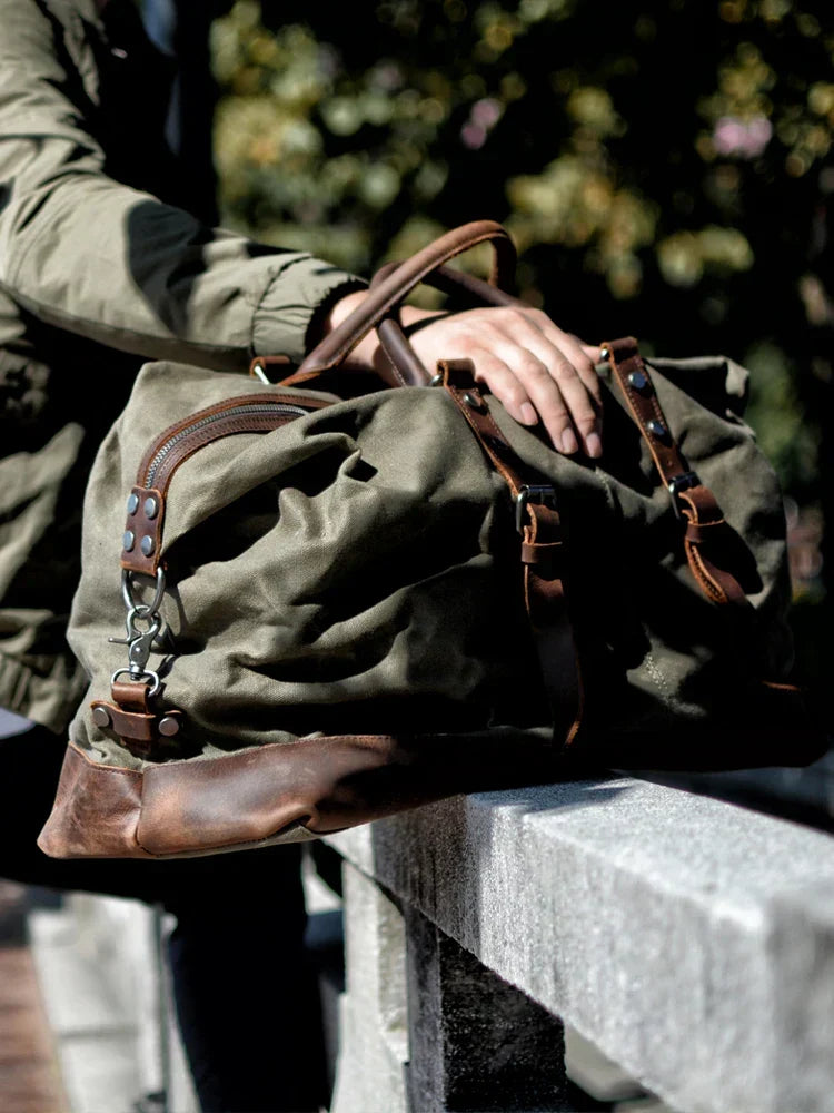 Bolso de Viaje Nate | Lona y Cuero