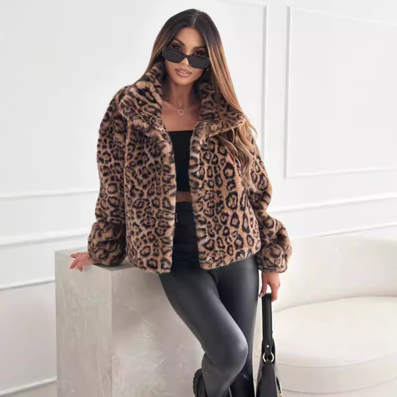Londra | Abrigo con Estampado de Leopardo