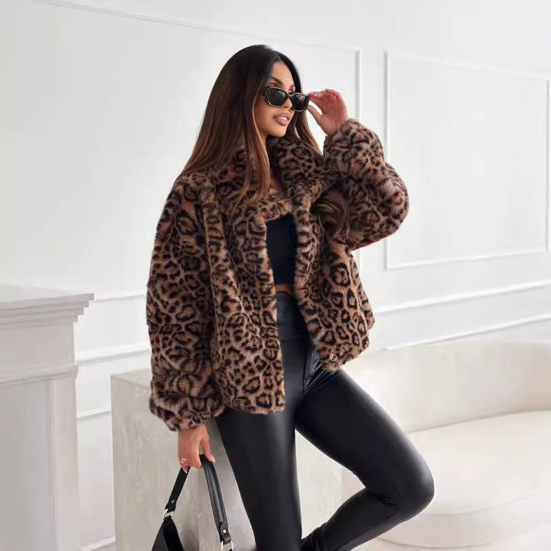 Londra | Abrigo con Estampado de Leopardo