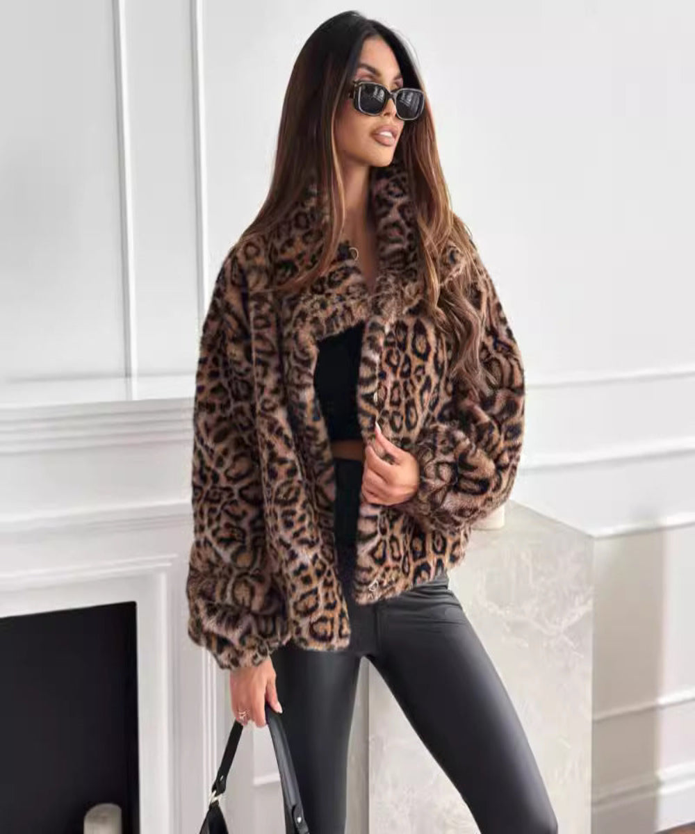 Londra | Abrigo con Estampado de Leopardo