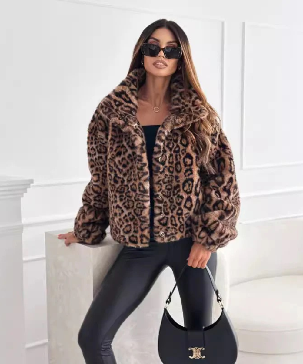 Londra | Abrigo con Estampado de Leopardo