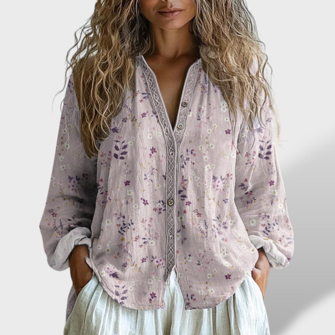 Ludmila | Blusa Vintage Hojas