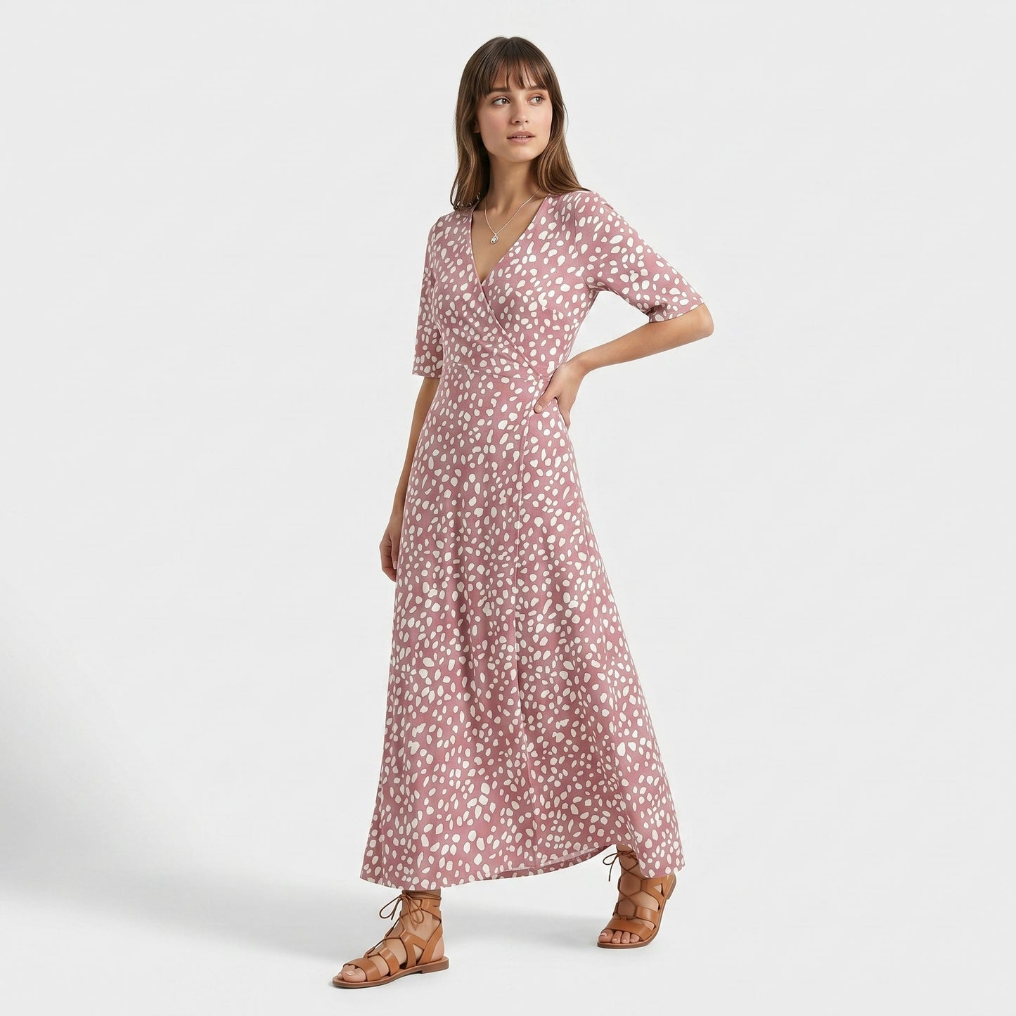 COLETTE | ELEGANTE VESTIDO MIDI DE LUNARES QUE FAVORECE LA FIGURA