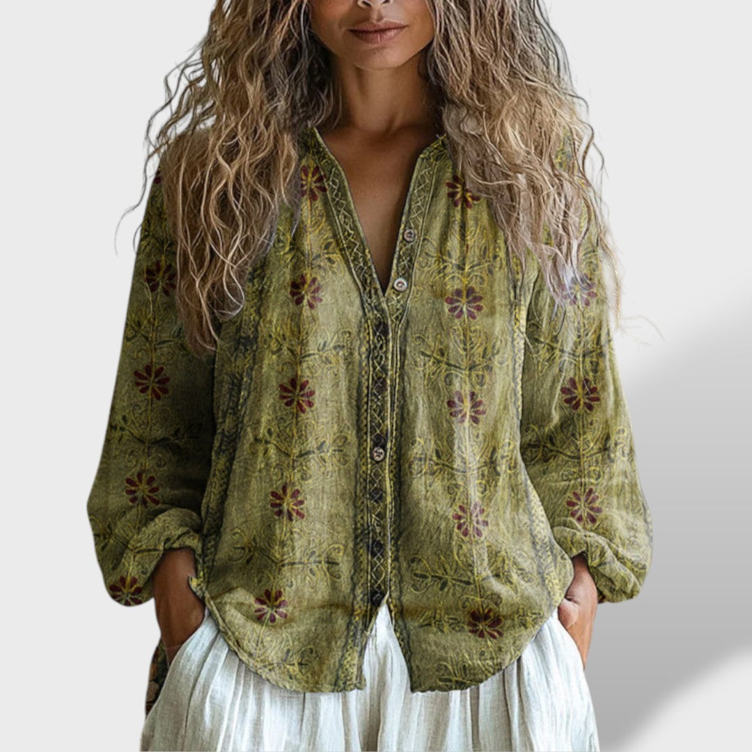 Ludmila | Blusa Vintage Hojas