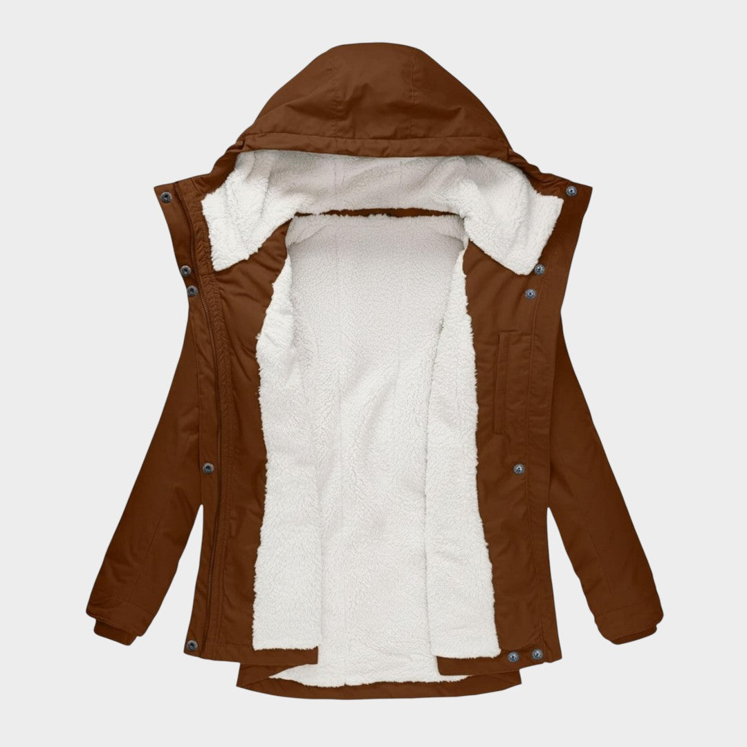Juana | Chaqueta otoñal larga de felpa