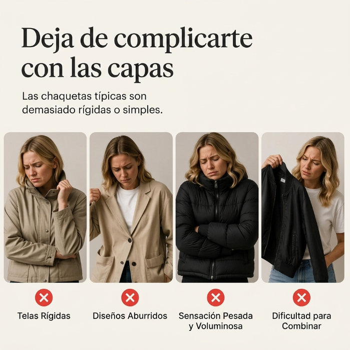 Ely | Chaqueta de punto con detalles efecto denim