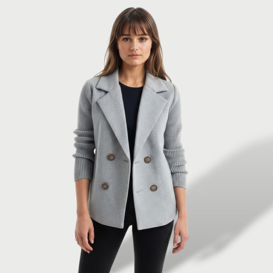 BIanca | Blazer Mujer Elegante Amora con Mangas de Punto a Rayas