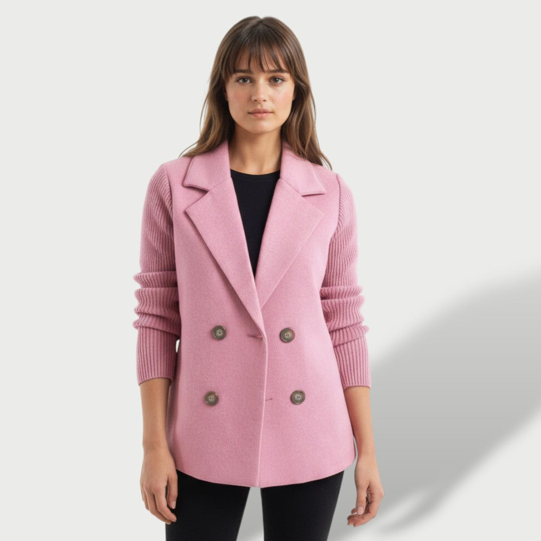 BIanca | Blazer Mujer Elegante Amora con Mangas de Punto a Rayas