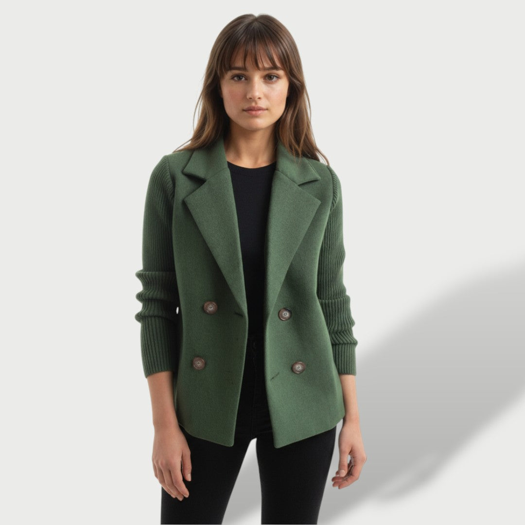 BIanca | Blazer Mujer Elegante Amora con Mangas de Punto a Rayas