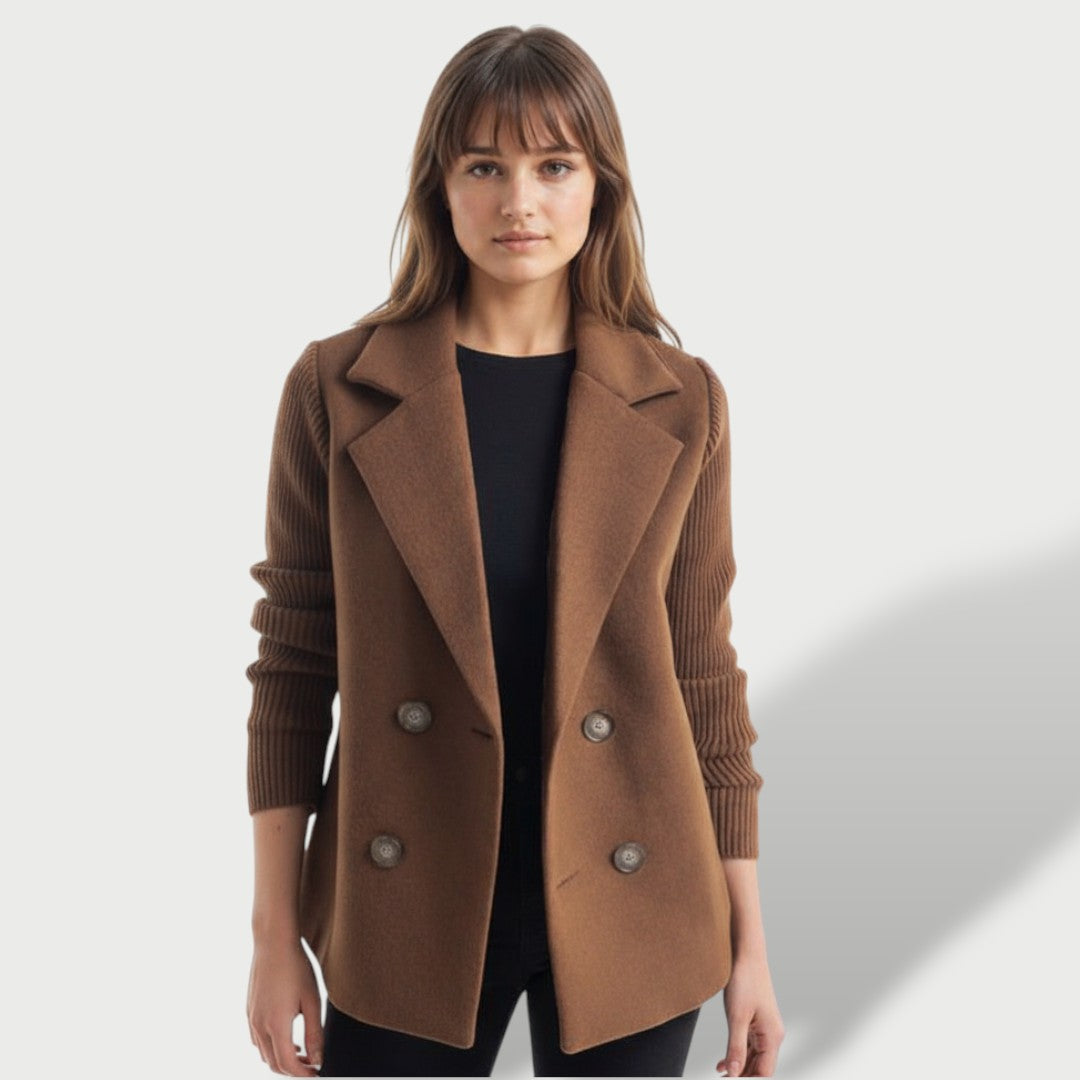 BIanca | Blazer Mujer Elegante Amora con Mangas de Punto a Rayas
