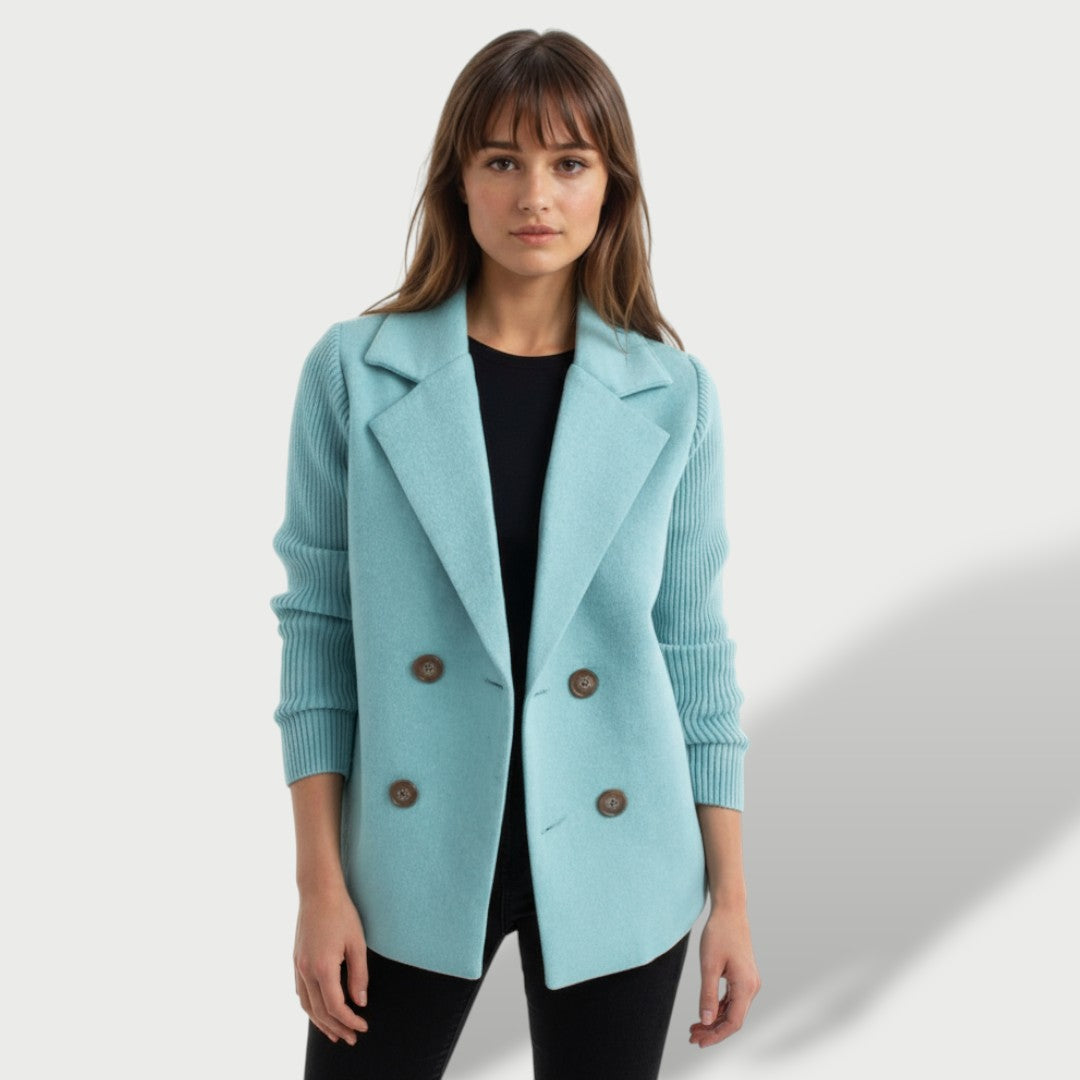 BIanca | Blazer Mujer Elegante Amora con Mangas de Punto a Rayas