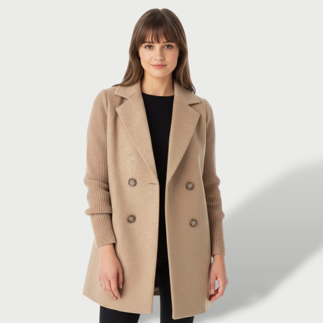 BIanca | Blazer Mujer Elegante Amora con Mangas de Punto a Rayas