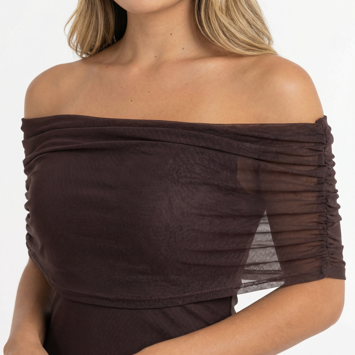Laura | Vestido Largo Chiffon Hombros Caídos