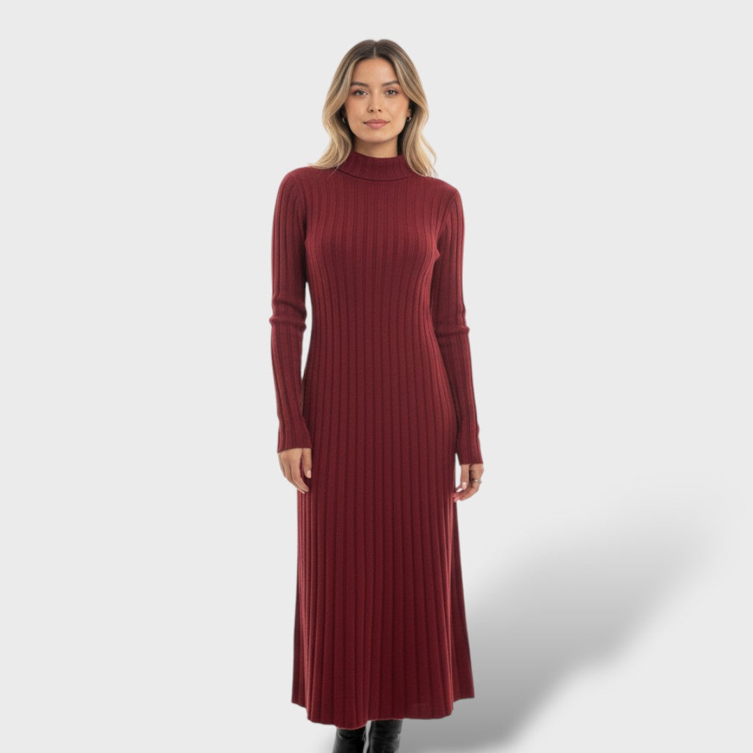 Lita | Vestido de Lana Merino Cuello Alto Mujer