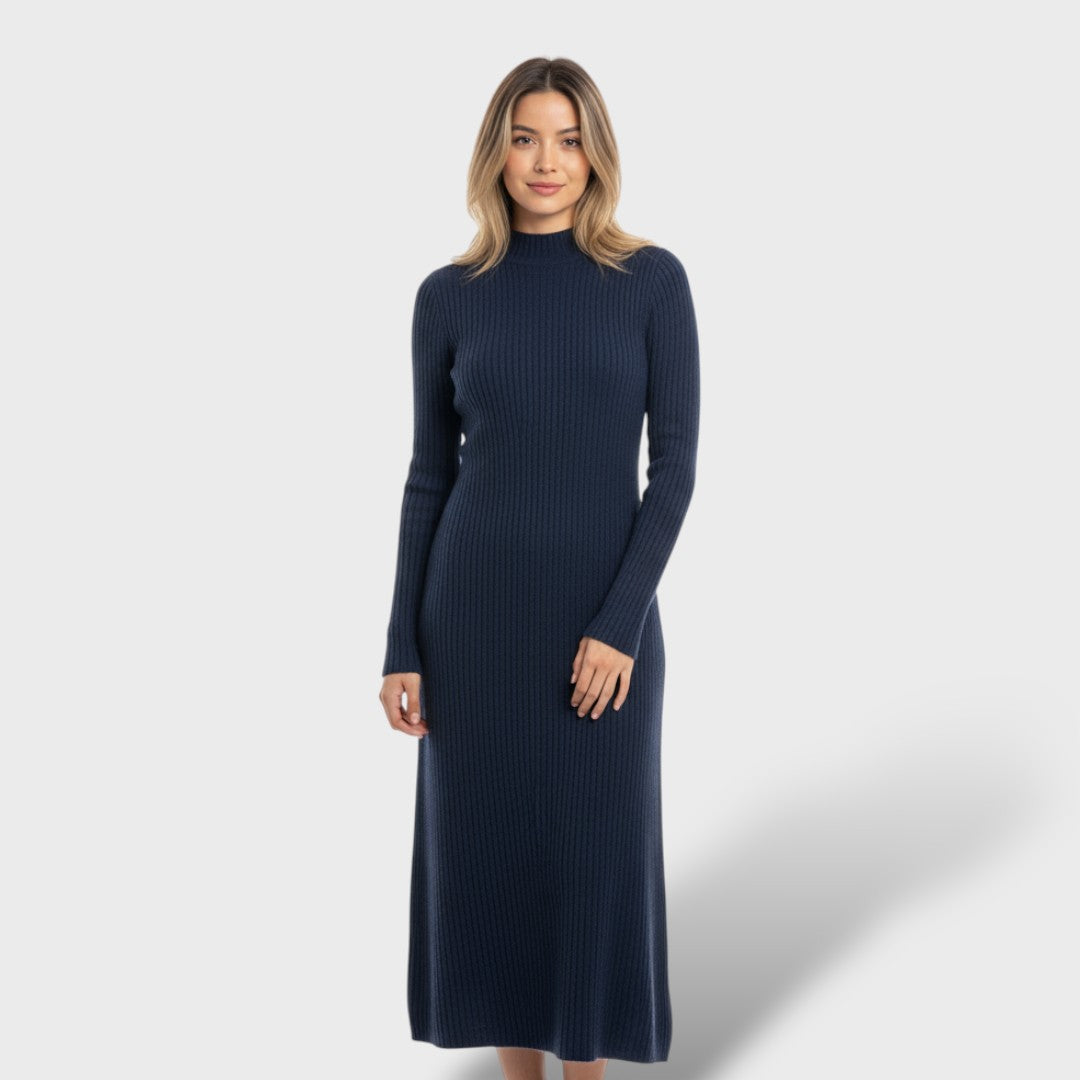 Lita | Vestido de Lana Merino Cuello Alto Mujer