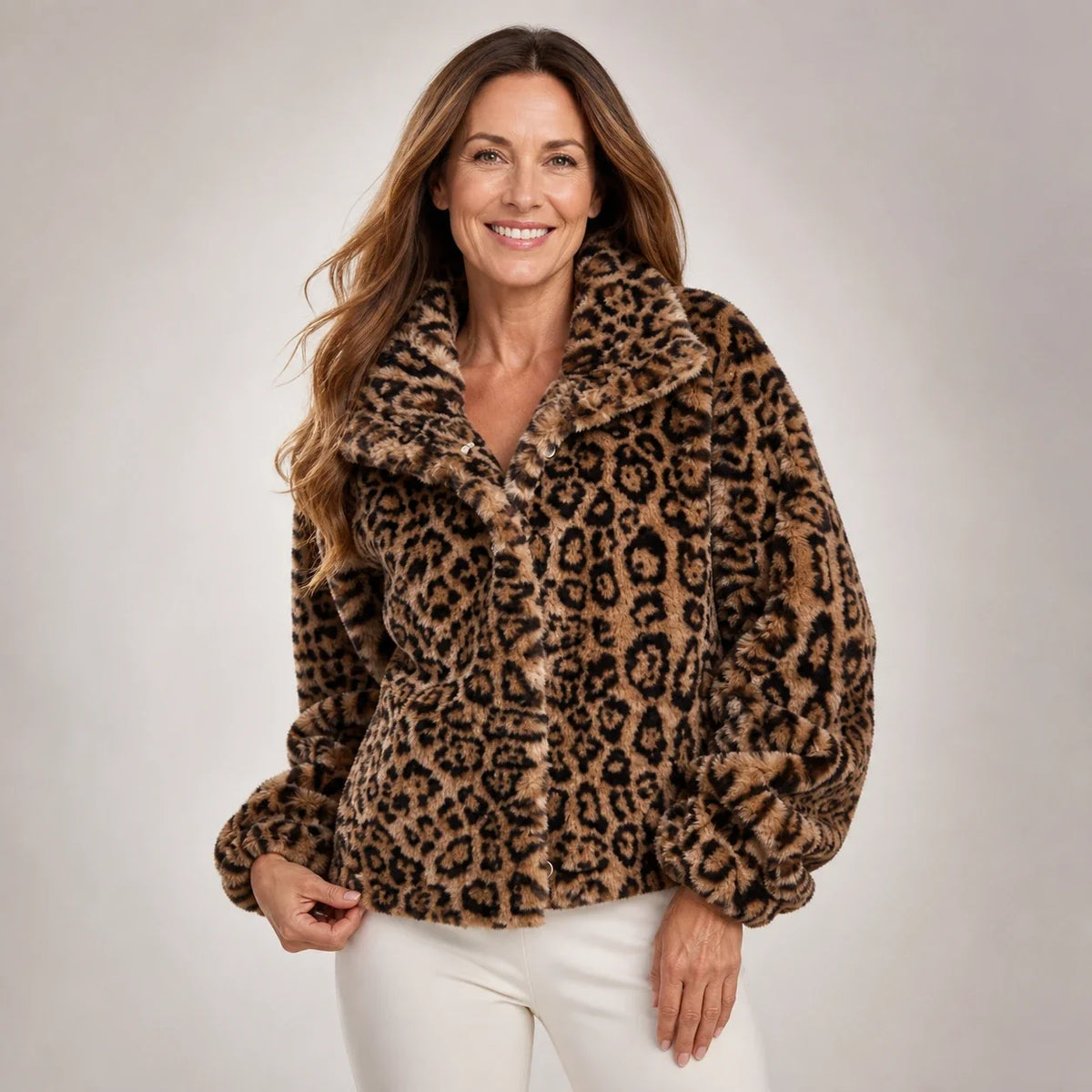 Londra | Abrigo con Estampado de Leopardo