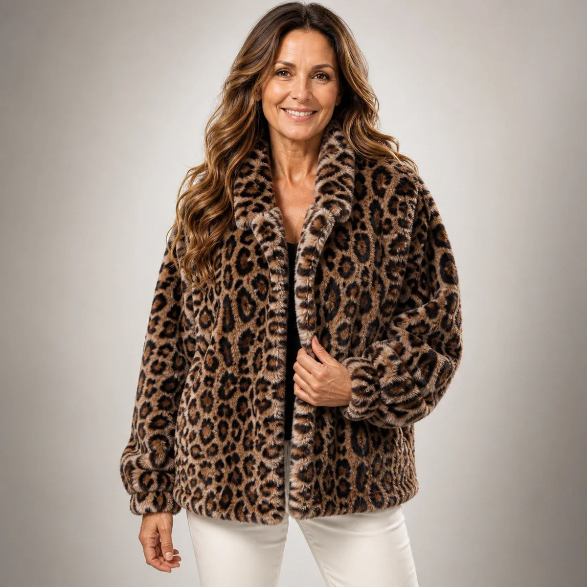 Londra | Abrigo con Estampado de Leopardo